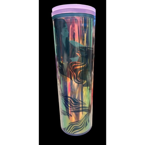 Starbucks 2023 Mermaid Siren Iridescent Purple Double Tail 16oz Travel‎ Tumbler - Picture 2 of 6